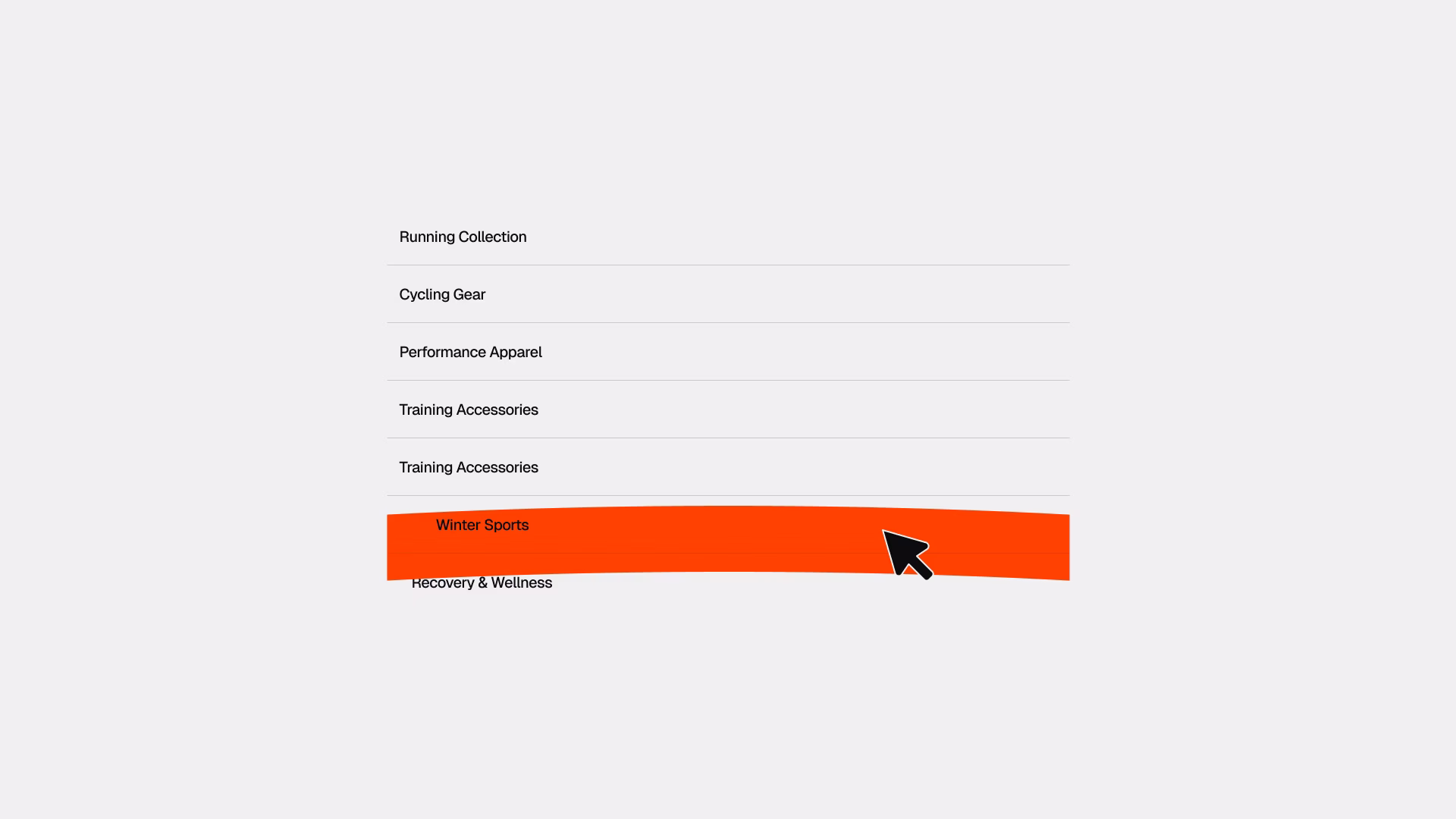 Hoverable List